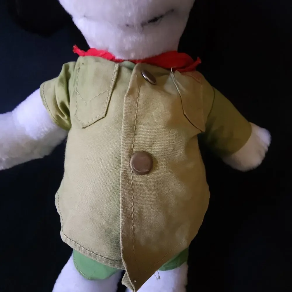 Vintage Peanuts Snoopy Beagle Boy Scout Plush Animal Rare 1968 11